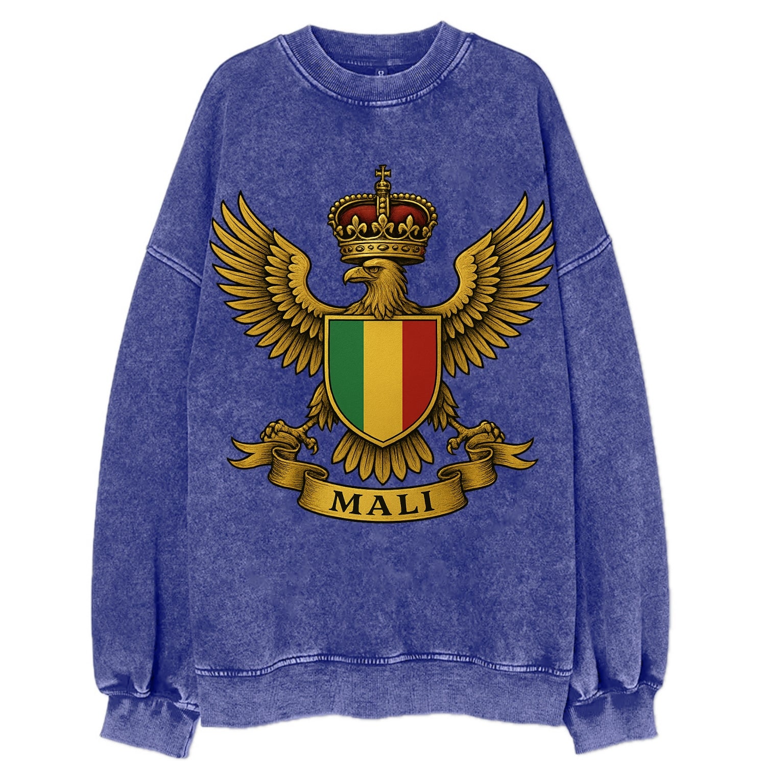 Mali Royal Logo  - Vintage Sweatshirt - Blue