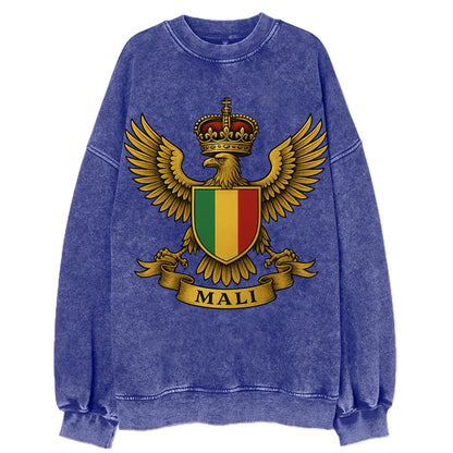 Mali Royal Logo  - Vintage Sweatshirt - Blue