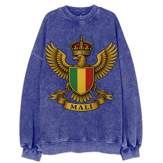 Mali Royal Logo  - Vintage Sweatshirt - Blue