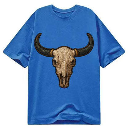Bull Skull  - Classic T-shirt - Blue