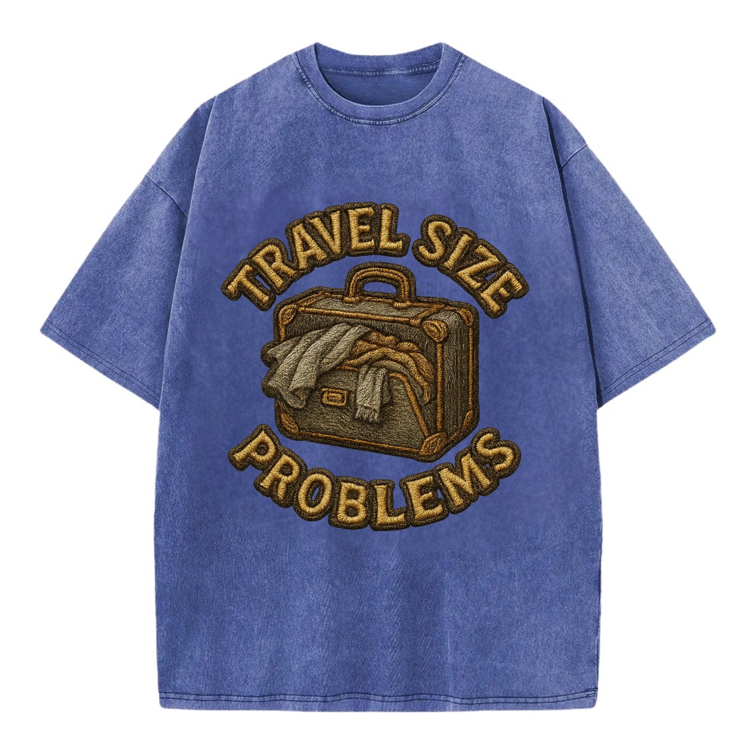 Travel Size Problems  - Vintage T-shirt - Blue