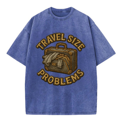 Travel Size Problems  - Vintage T-shirt - Blue
