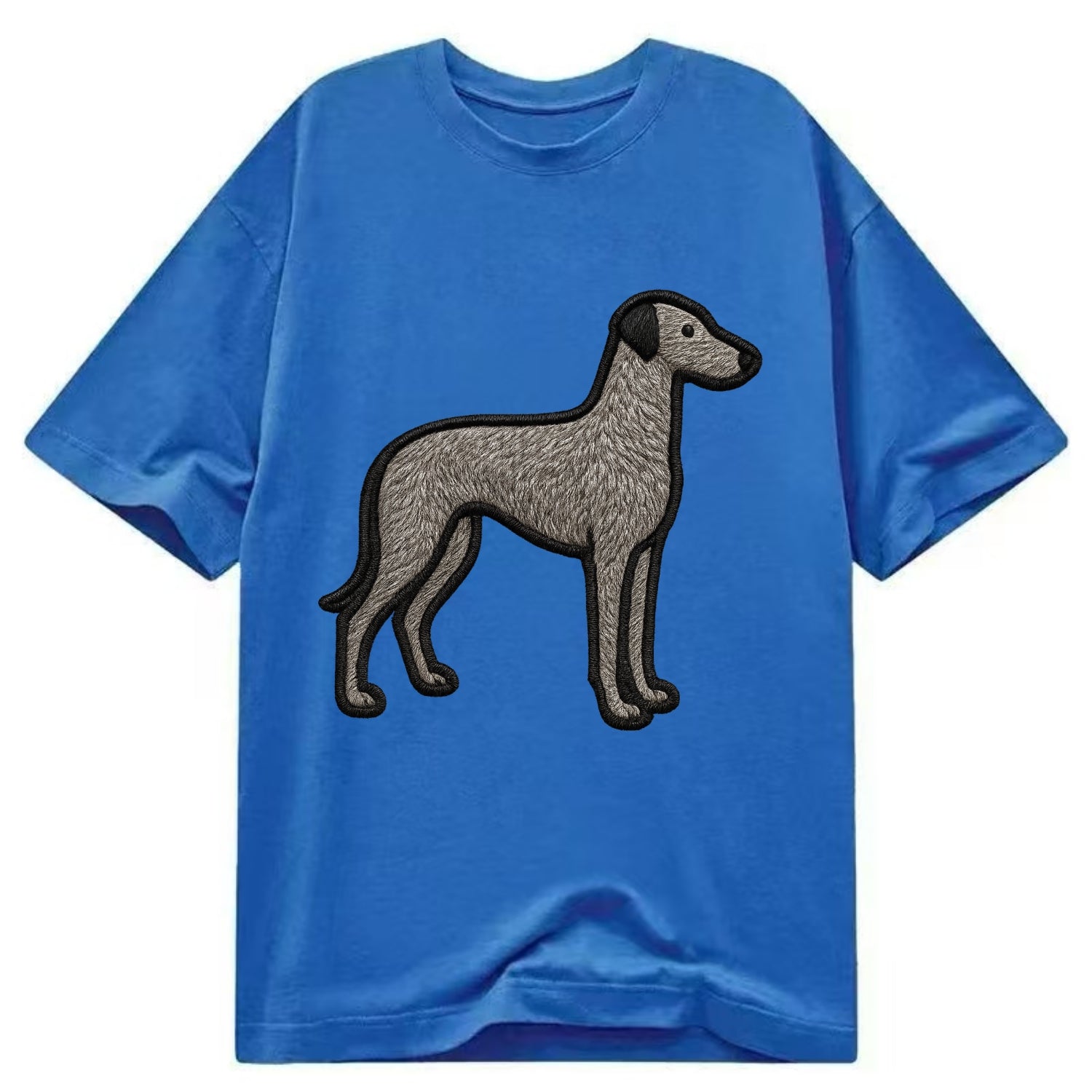 Scottish Deerhound - Trendy hound silhou - Classic T-shirt - Blue