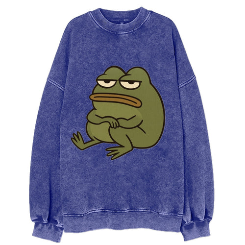 The Frog Judges Silently - Vintage Sweatshirt