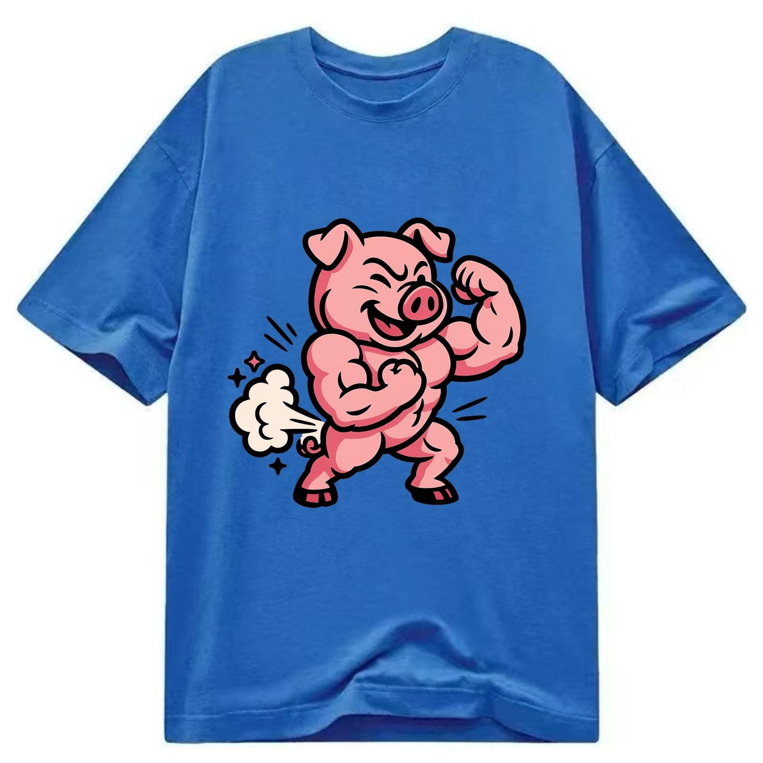 Strong Pig - Classic T-shirt - Blue