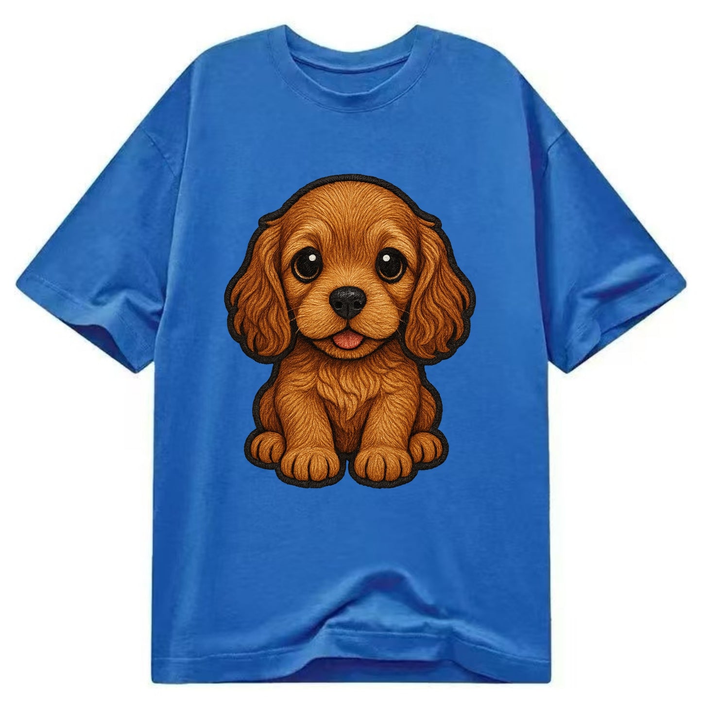 Baby Cocker Spaniel Puppy - long wavy ears, soulful eyes, silky coat, - Classic T-shirt - Blue