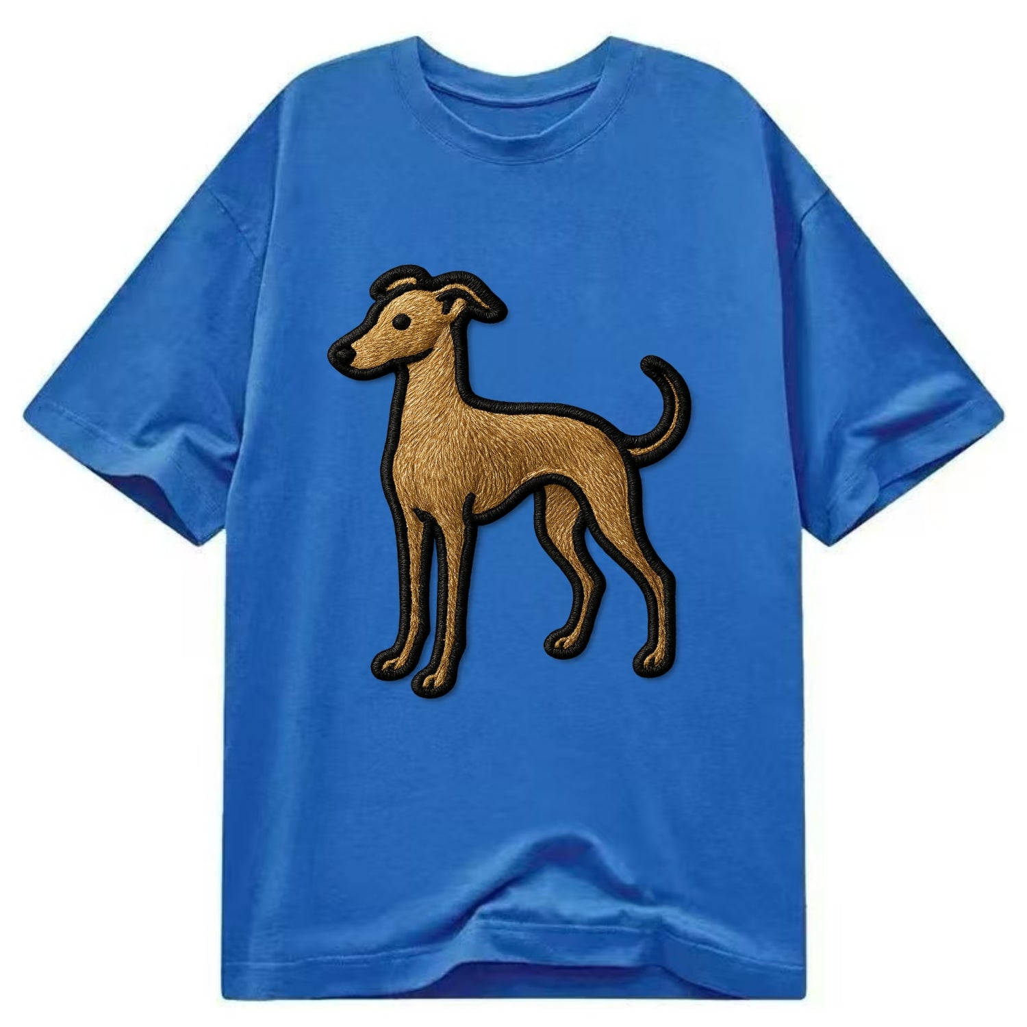 Italian Greyhound - Modern elegant silho - Classic T-shirt - Blue