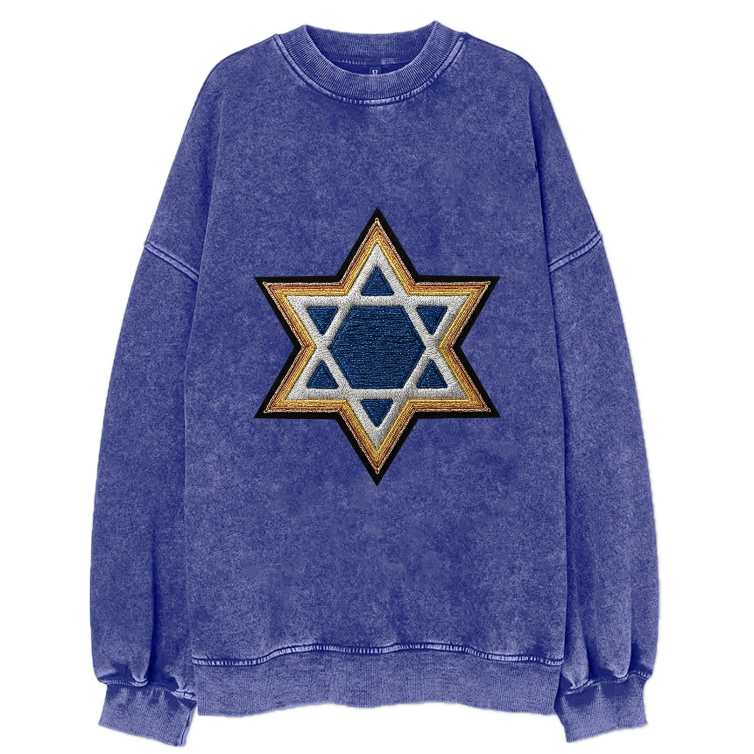 Star of David - Vintage Sweatshirt - Blue