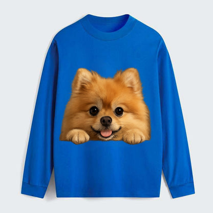 Pomeranian  - Classic Long Sleeve Shirt - Blue