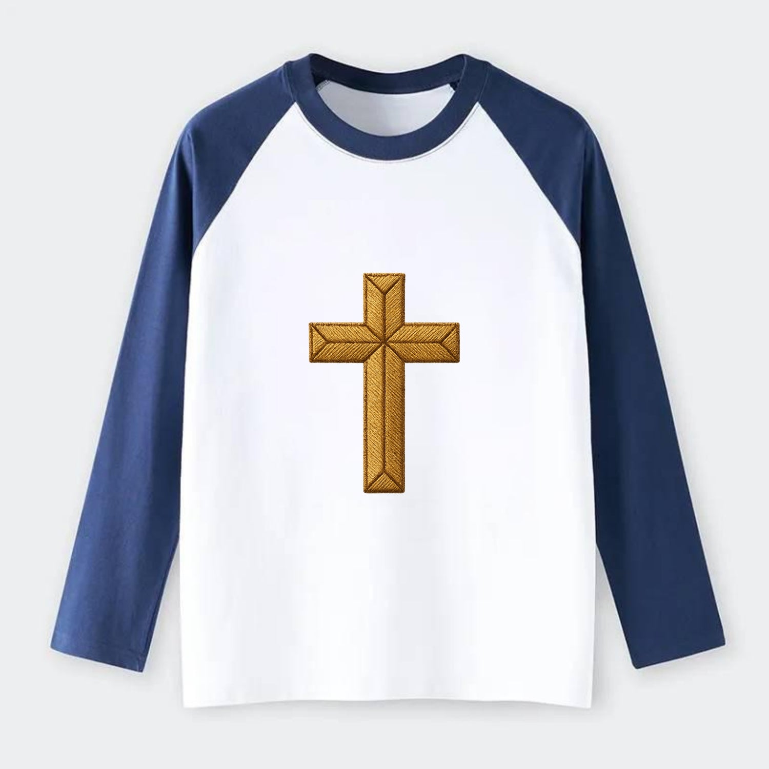 Rock Cross  - Raglan Long Sleeve T-Shirt - Blue