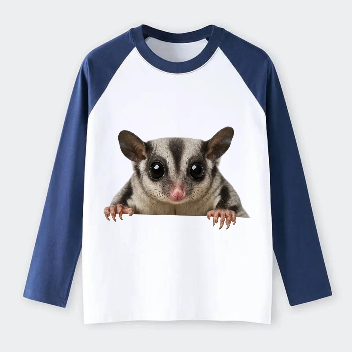 Sugar Glider  - Raglan Long Sleeve T-Shirt - Blue