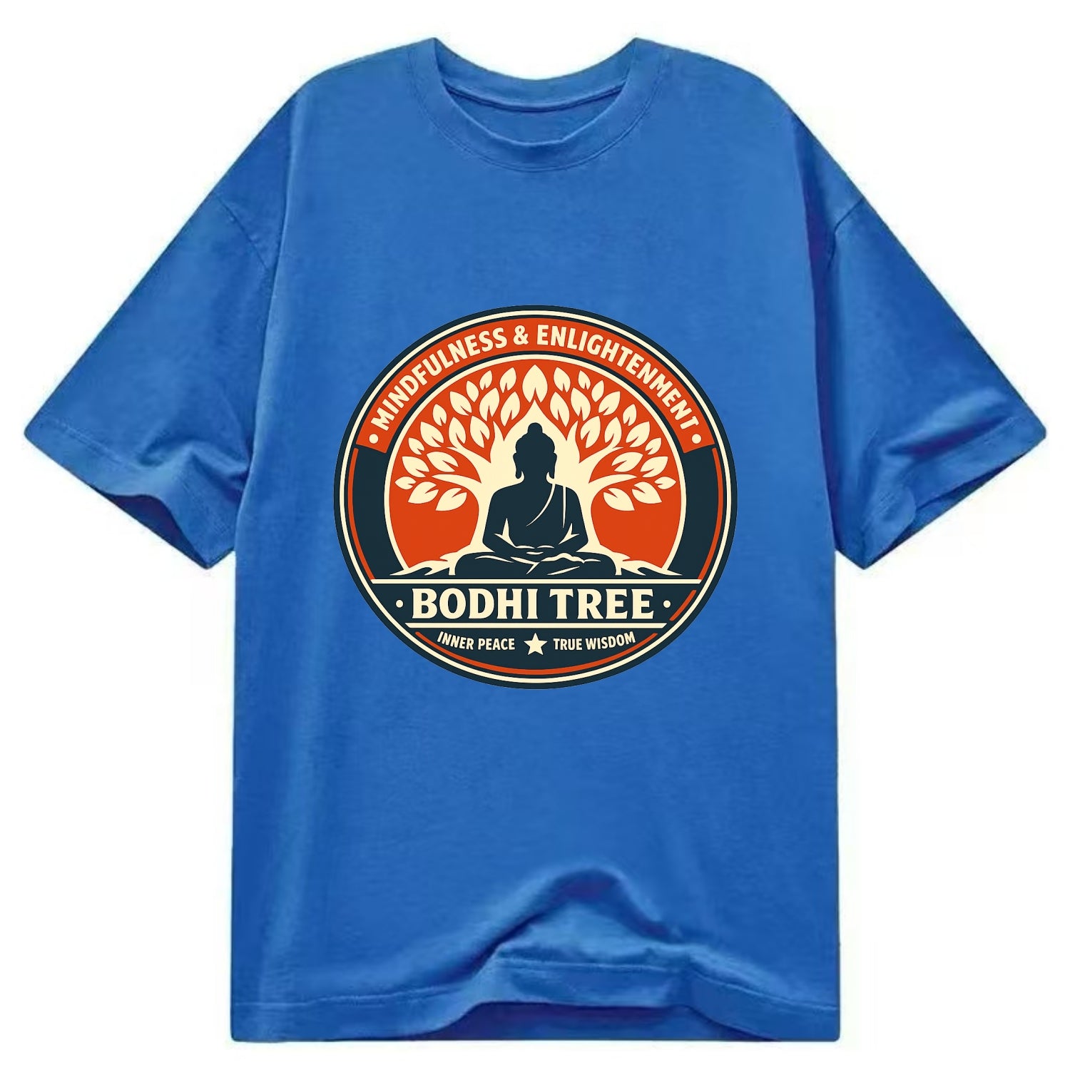 Zen Harmony Emblem - Classic T-shirt - Blue