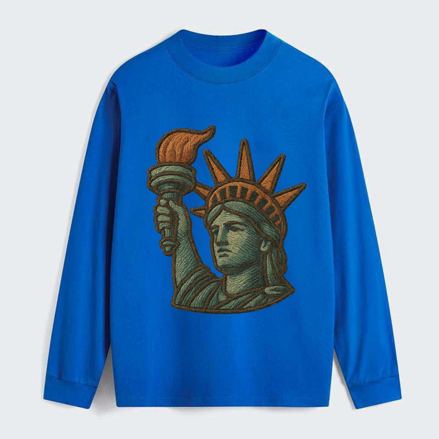 Statue of Liberty  - Classic Long Sleeve Shirt - Blue