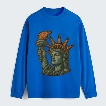 Statue of Liberty  - Classic Long Sleeve Shirt - Blue