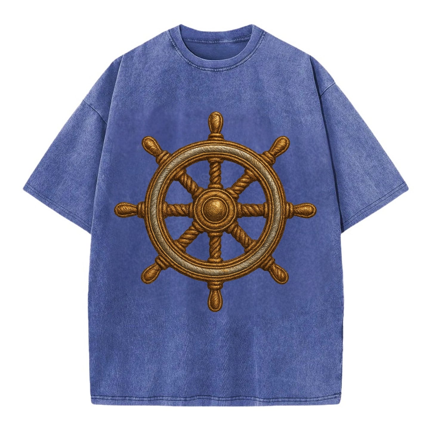 Ship's Wheel  - Vintage T-shirt - Blue