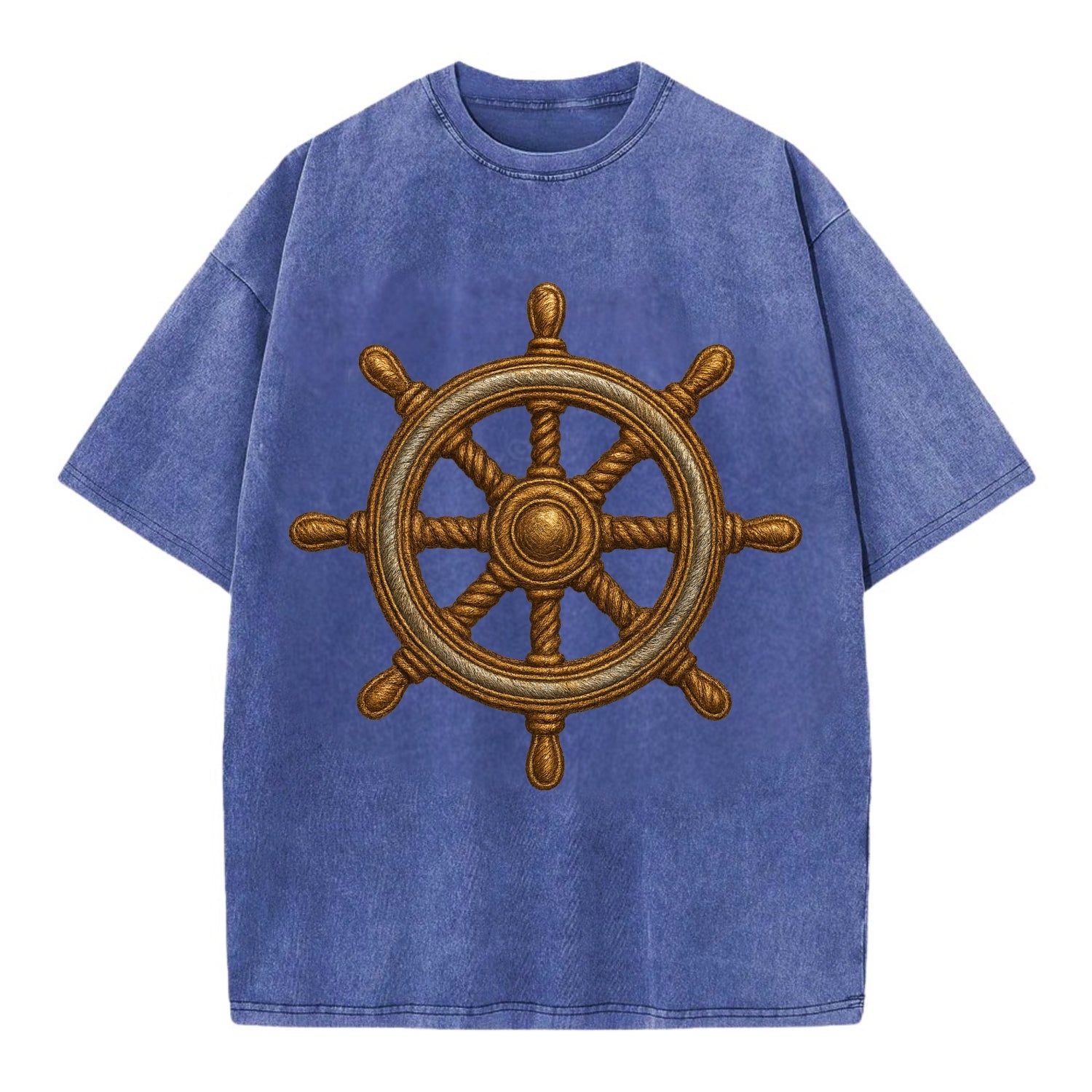 Ship's Wheel  - Vintage T-shirt - Blue