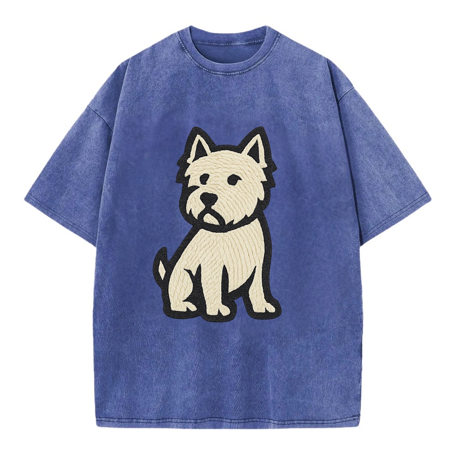 West Highland White Terrier - Alert stan Vintage T-shirt - Blue