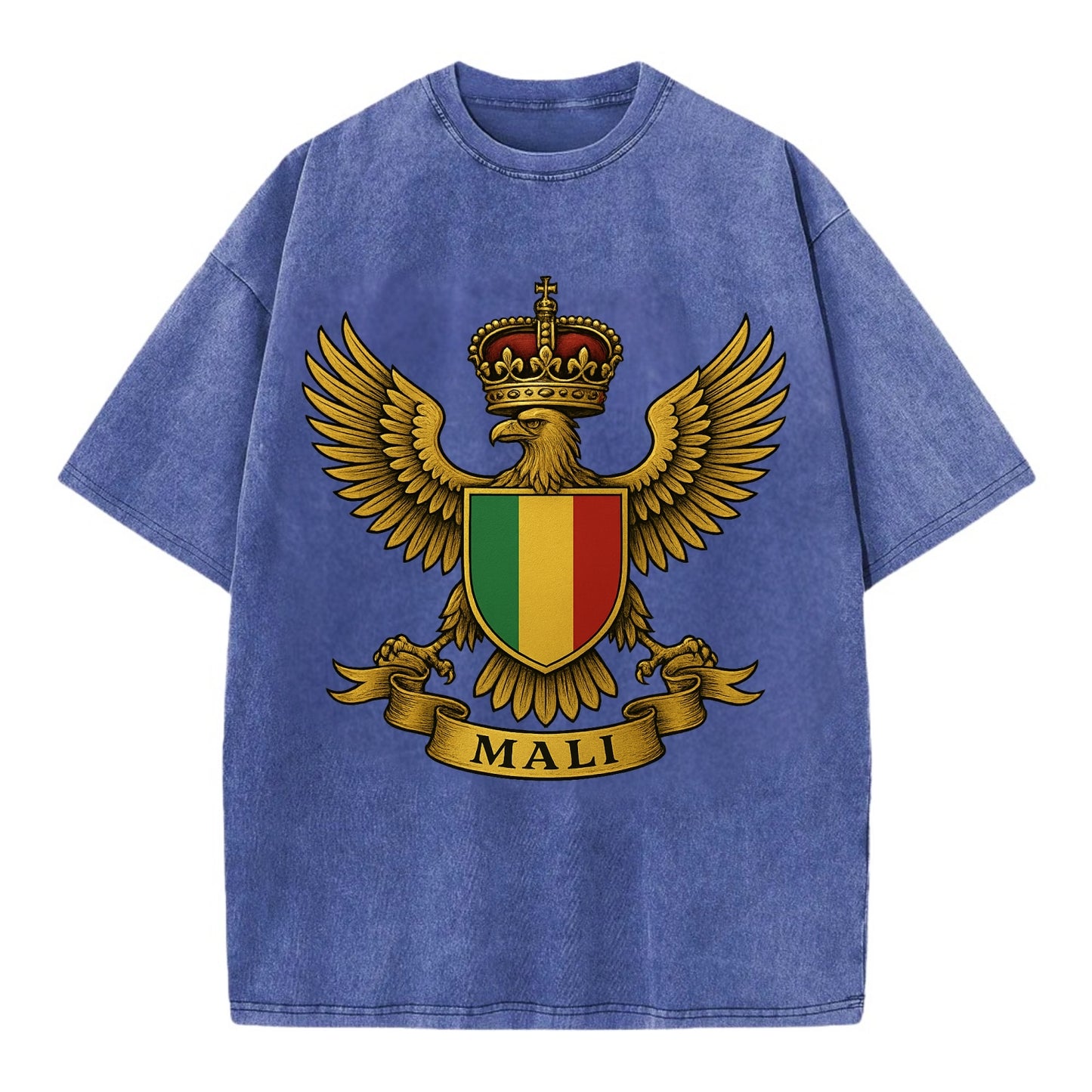 Mali Royal Logo  - Vintage T-shirt - Blue