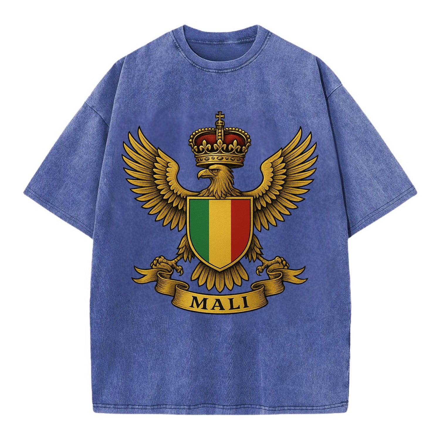 Mali Royal Logo  - Vintage T-shirt - Blue