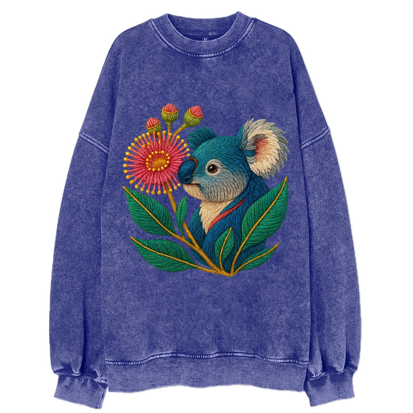 Koala Eucalyptus Bloom - Vintage Sweatshirt - Blue
