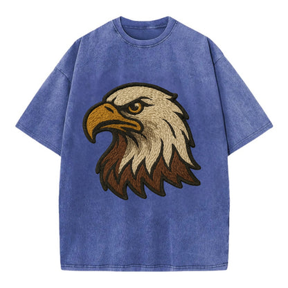 American Eagle Head  - Vintage T-shirt - Blue