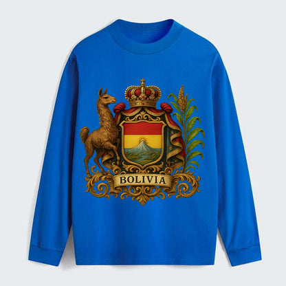 Bolivia Royal Logo  - Classic Long Sleeve Shirt - Blue
