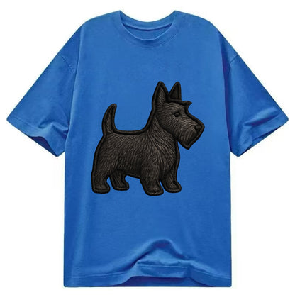 Scottish Terrier - Contemporary scottie - Classic T-shirt - Blue