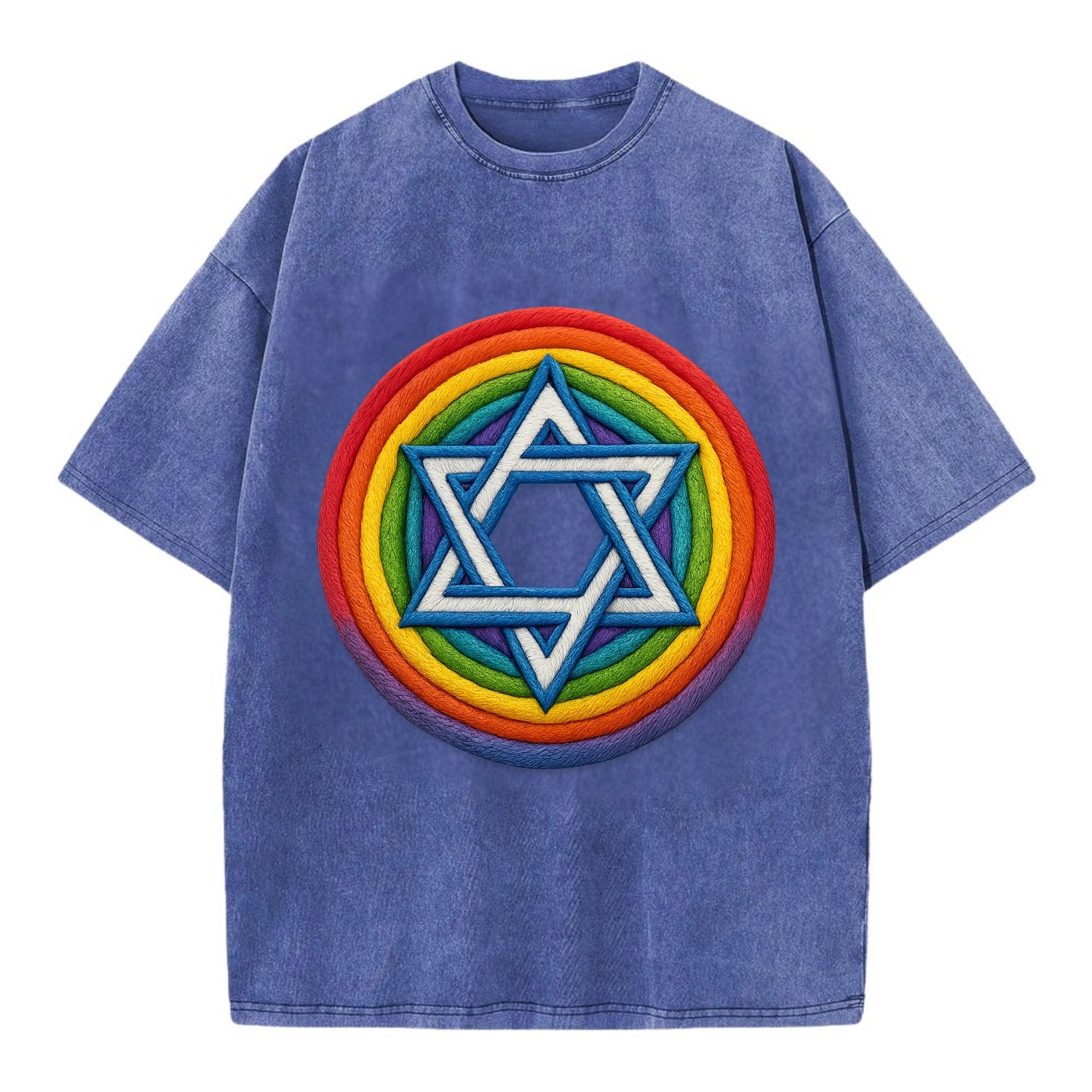 Star of David  - Vintage T-shirt - Blue