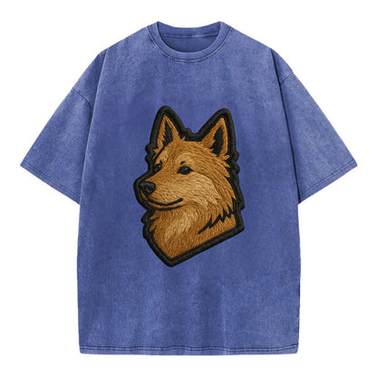 Icelandic Sheepdog - Trendy Iceland spit - Vintage T-shirt - Blue