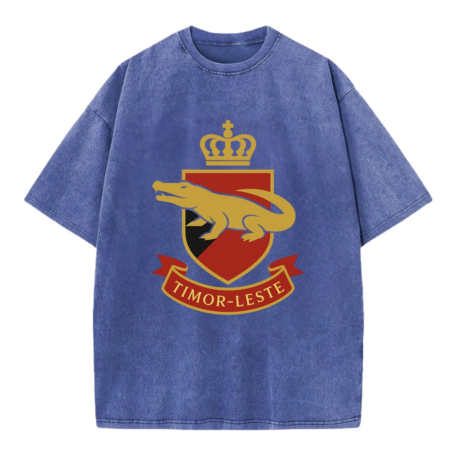 Timor-Leste Royal Logo  - Vintage T-shirt - Blue