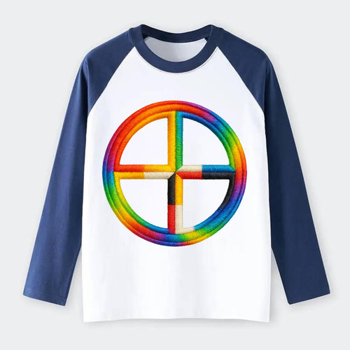 Medicine Wheel  - Raglan Long Sleeve T-Shirt