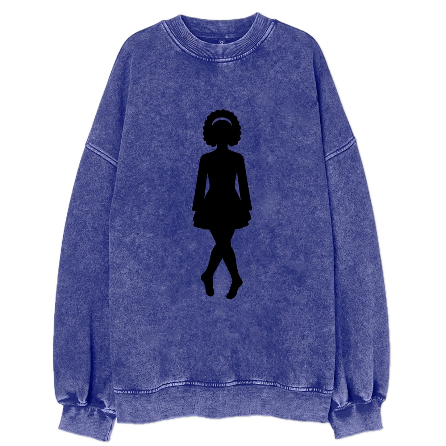Irish step dancer traditional pose - Vintage Sweatshirt - Blue