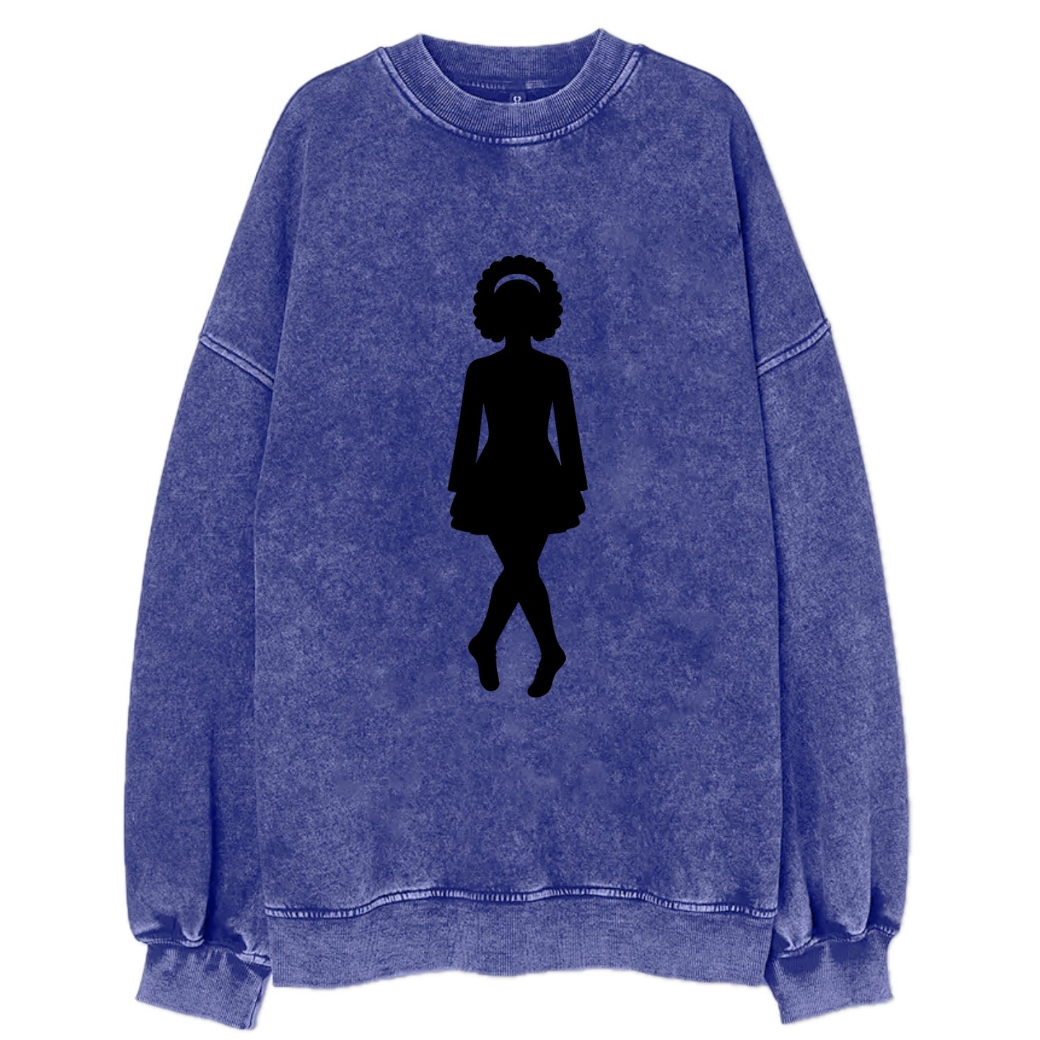 Irish step dancer traditional pose - Vintage Sweatshirt - Blue