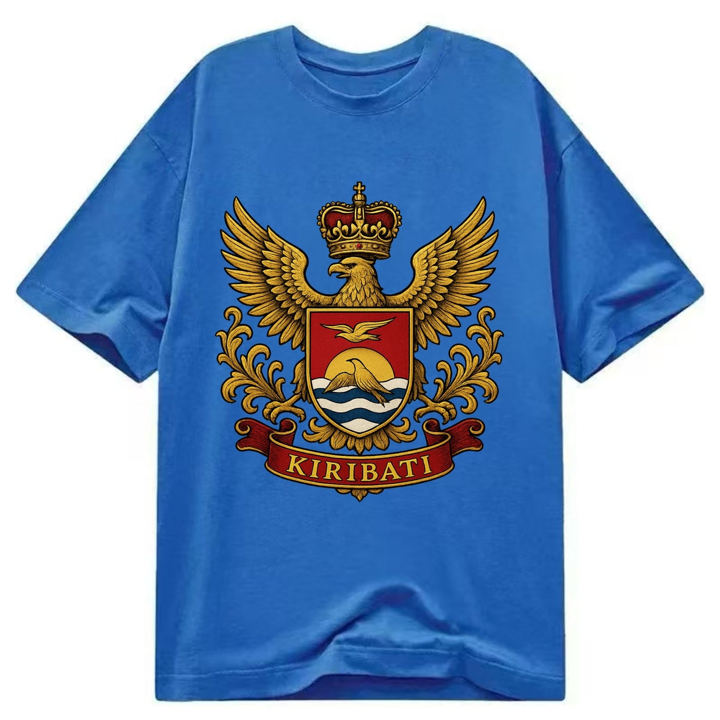 Kiribati Heritage Badge  - Classic T-shirt - Blue