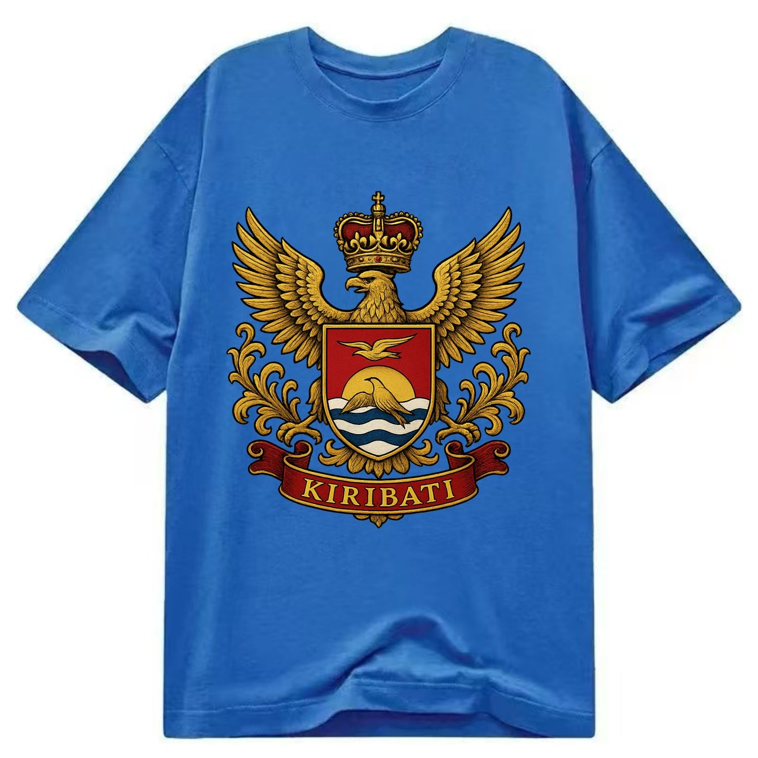 Kiribati Heritage Badge  - Classic T-shirt - Blue