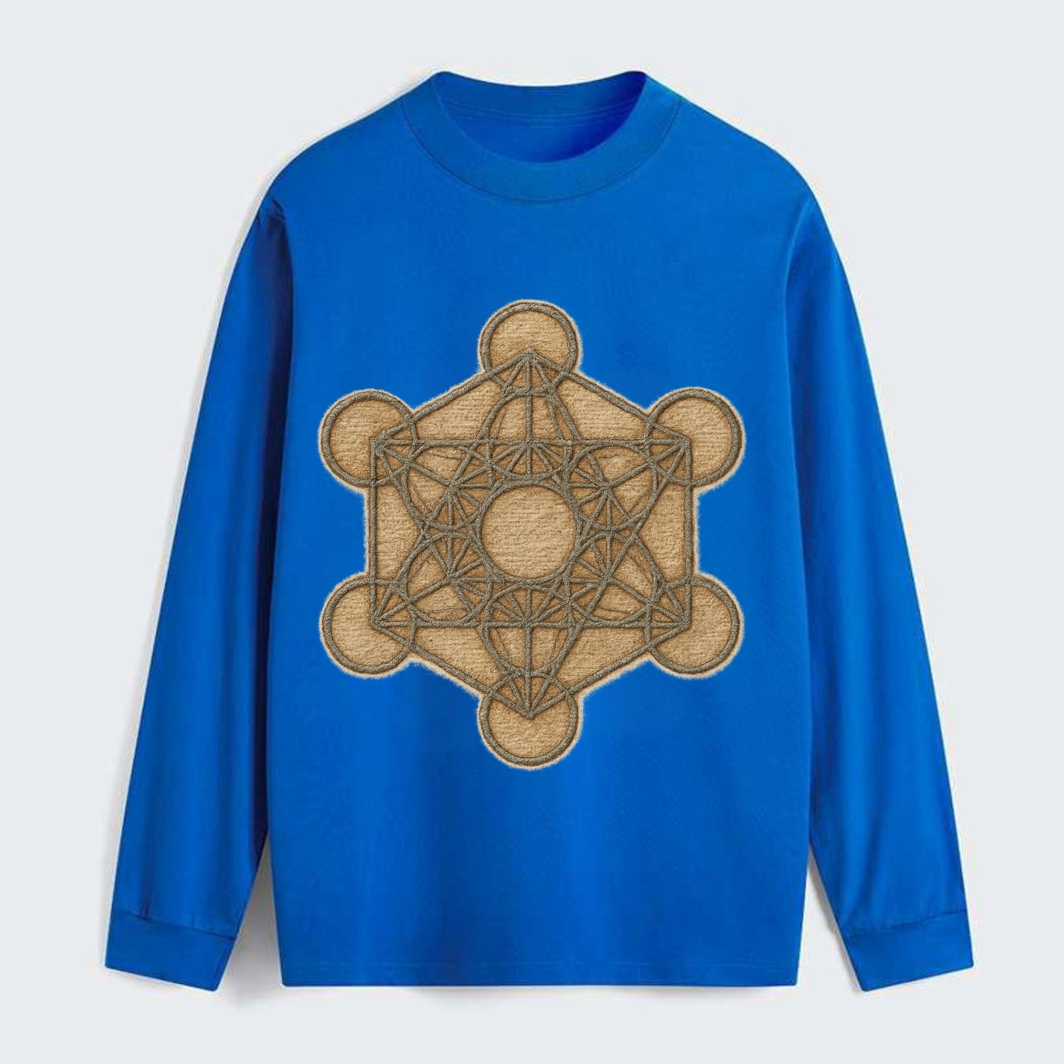 Metatron's Cube  - Classic Long Sleeve Shirt - Blue