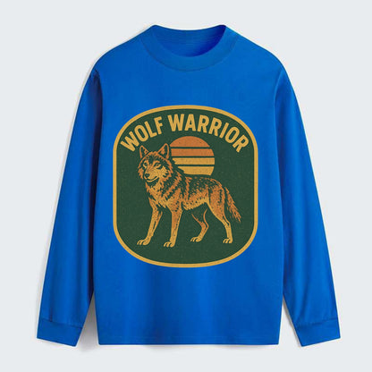 Wolf Warrior  - Classic Long Sleeve Shirt - Blue
