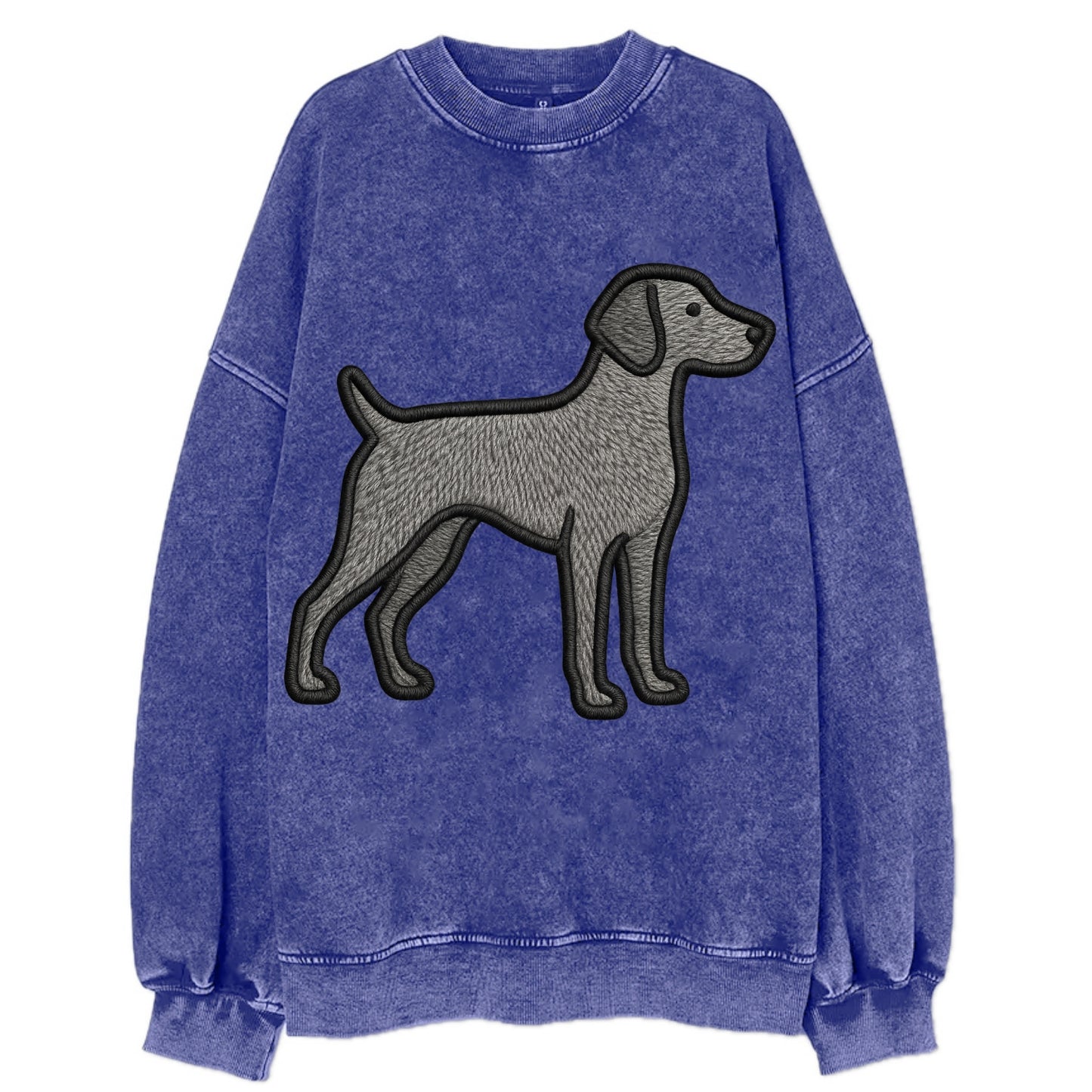 Weimaraner - Trendy gray ghost design wi - Vintage Sweatshirt - Blue