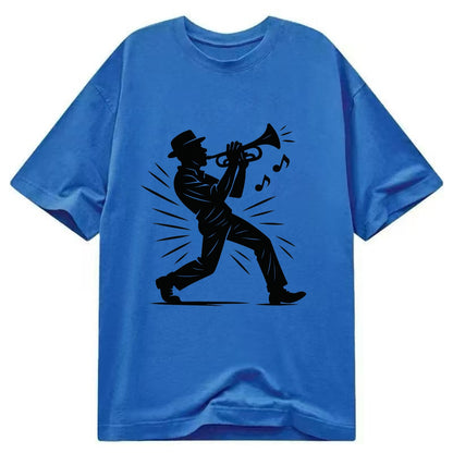 New Orleans jazz musician street corner - Classic T-shirt - Blue