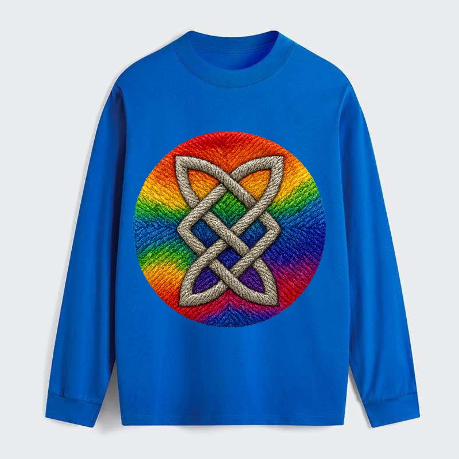 Celtic Shield Knot  - Classic Long Sleeve Shirt - Blue