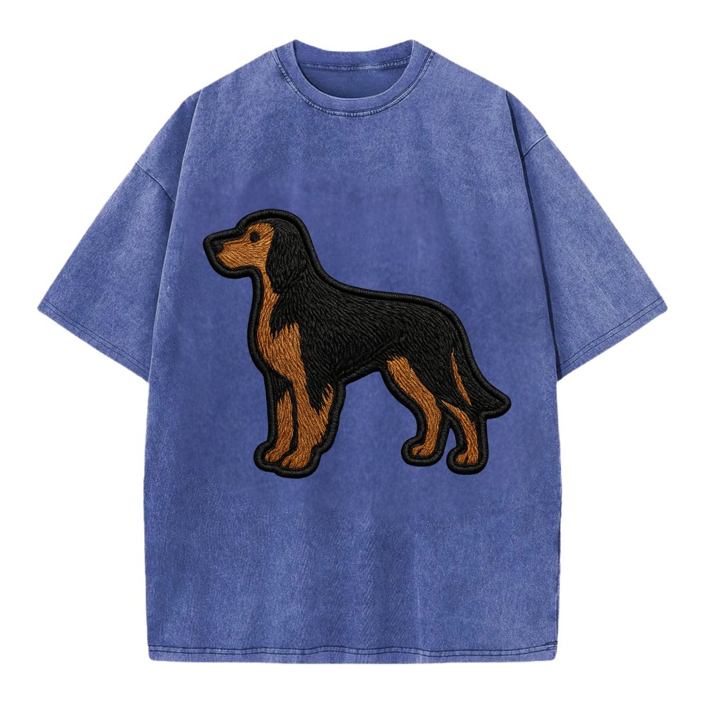 Gordon Setter - Modern setter silhouette - Vintage T-shirt - Blue