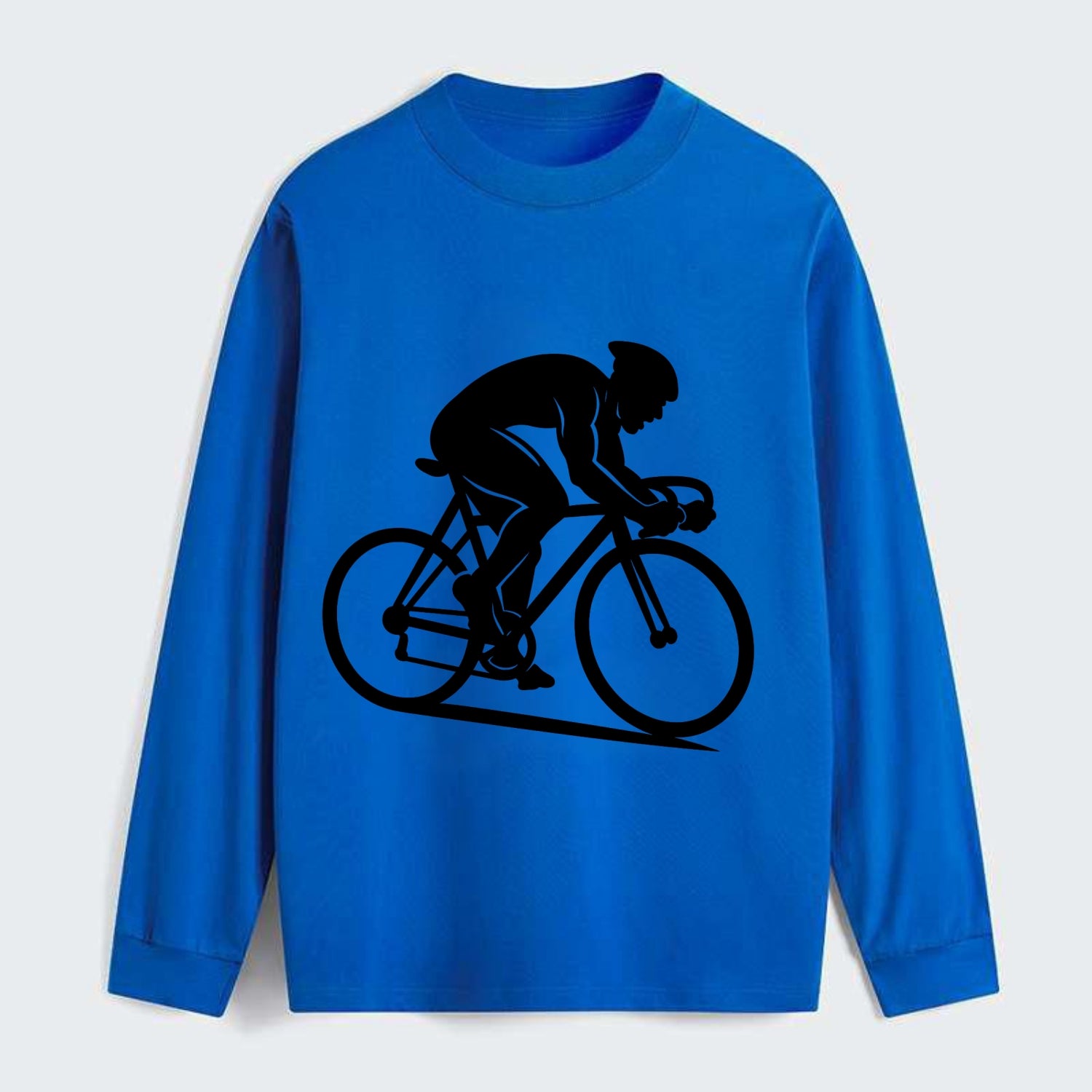 Sprint cyclist racing stance - Classic Long Sleeve Shirt - Blue