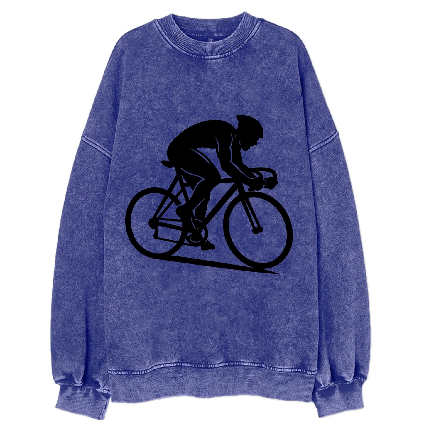 Sprint cyclist racing stance - Vintage Sweatshirt - Blue