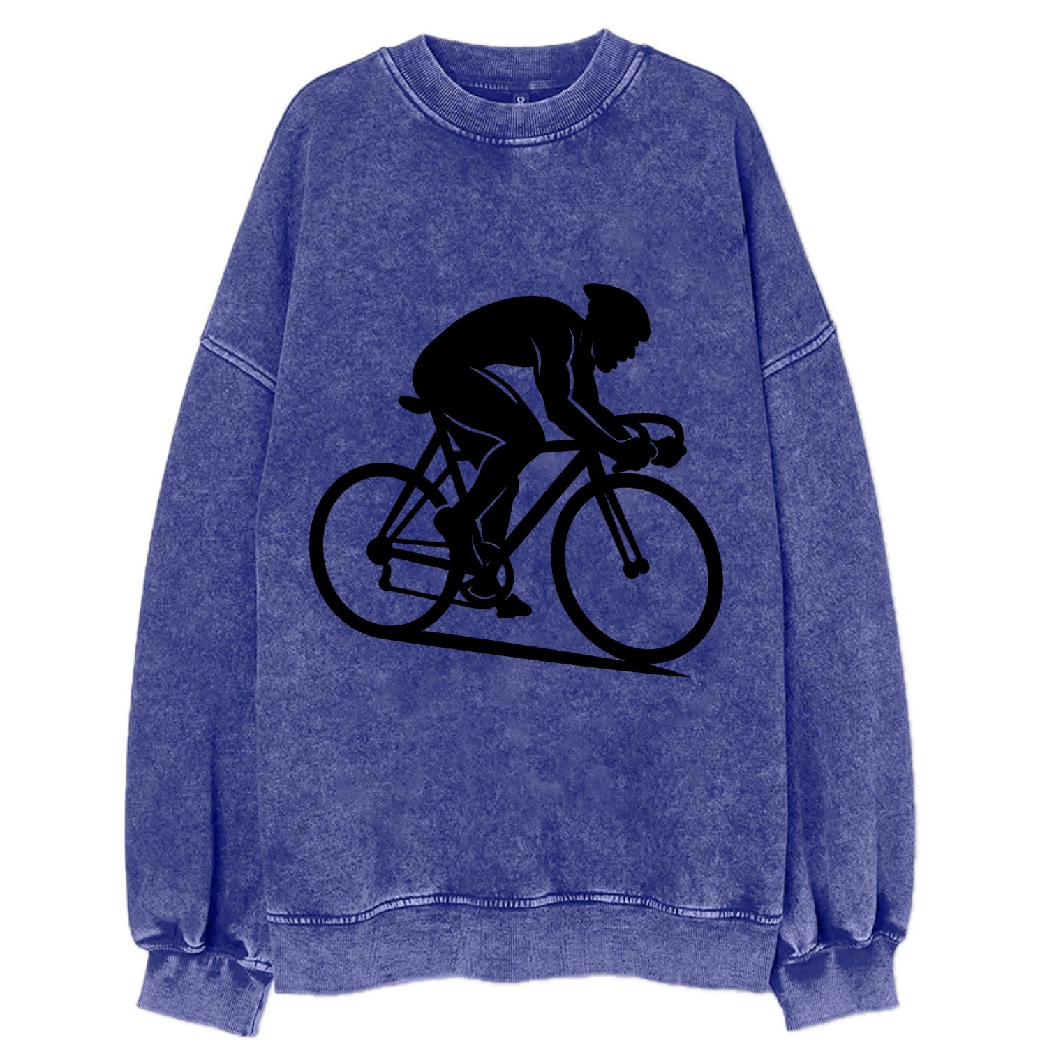 Sprint cyclist racing stance - Vintage Sweatshirt - Blue