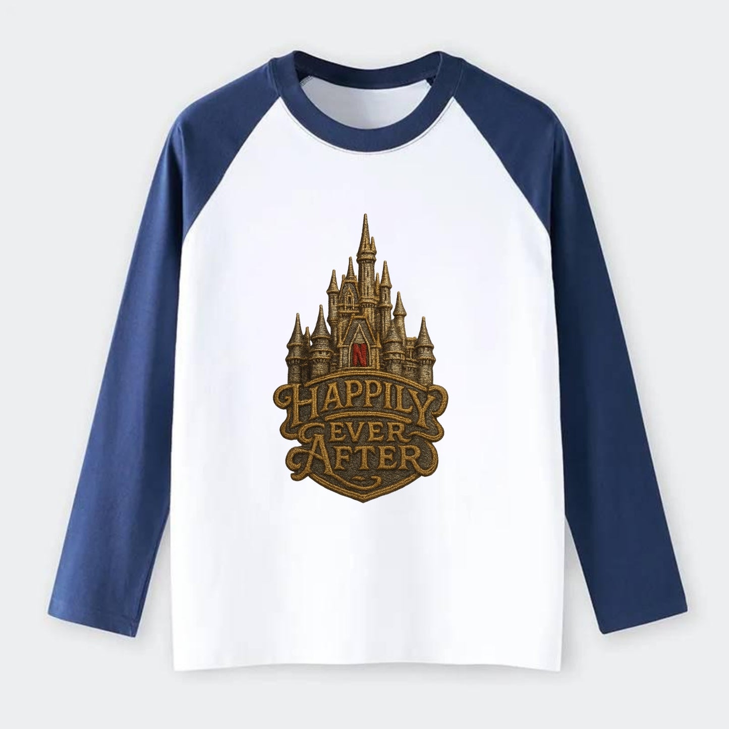 Happily Ever After  - Raglan Long Sleeve T-Shirt - Blue