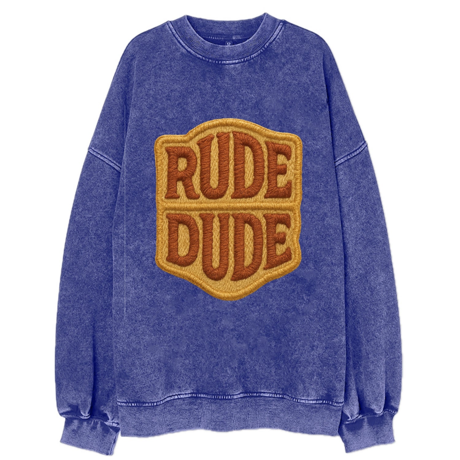 RUDE;DUDE ENERGY Surf Green Trucker - Vintage Sweatshirt - Blue