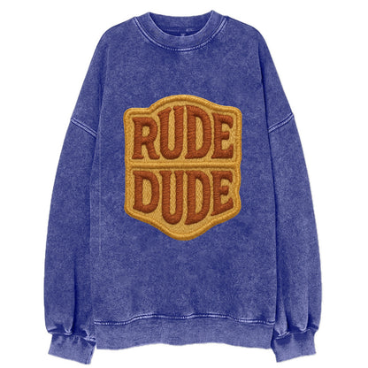 RUDE;DUDE ENERGY Surf Green Trucker - Vintage Sweatshirt - Blue