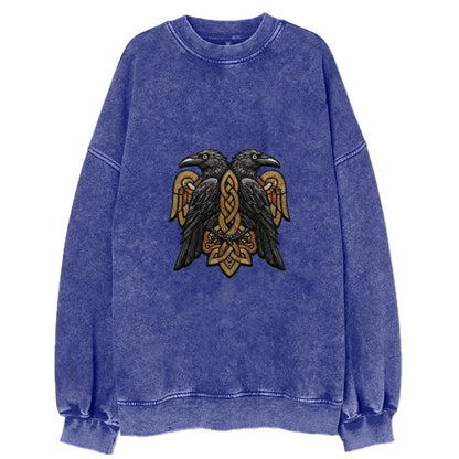 Odin's Ravens - Vintage Sweatshirt - Blue