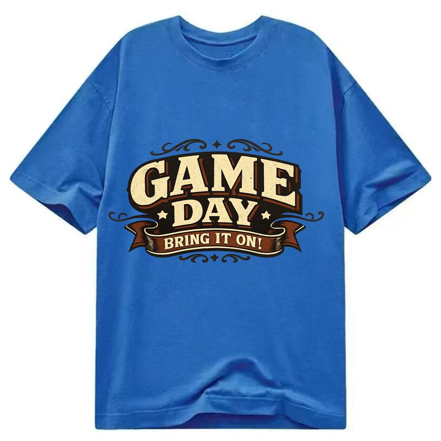 Bold typography design - "GAME DAY" - competition ready, bring it on - Classic T-shirt - Blue