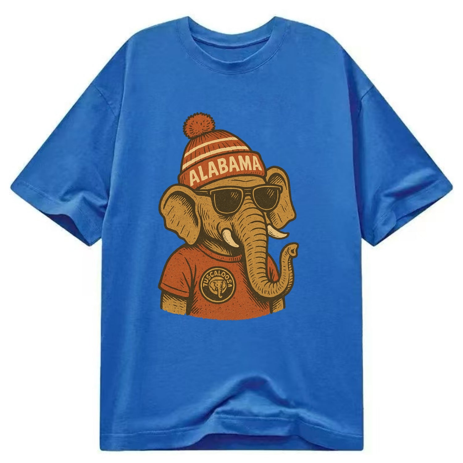 Tuscaloosa Crimson Elephant wearing Alab - Classic T-shirt - Blue